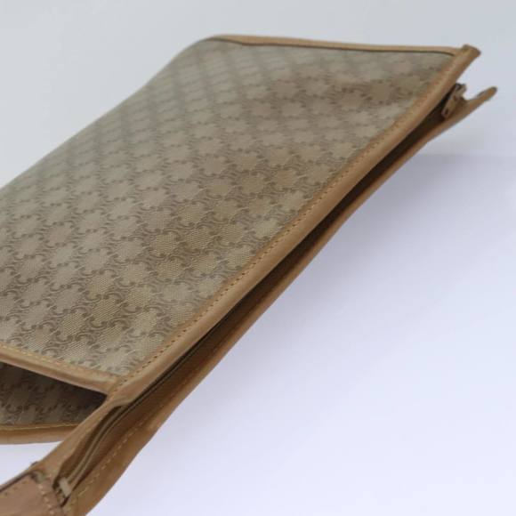 CELINE Macadam Canvas Clutch Bag Beige Auth ar12311 - Picture 5 of 16